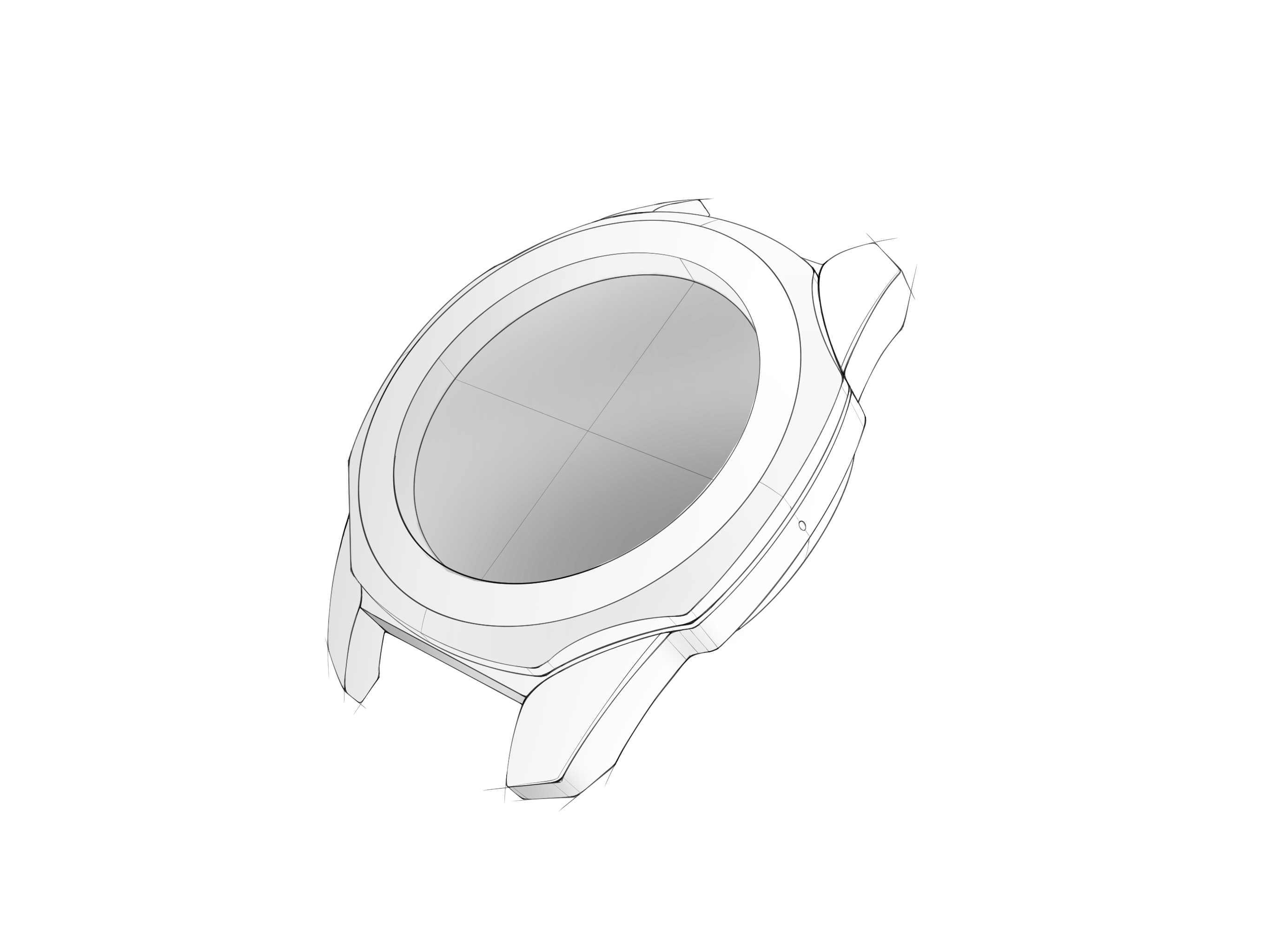 Perinia Uhr — Designskizze